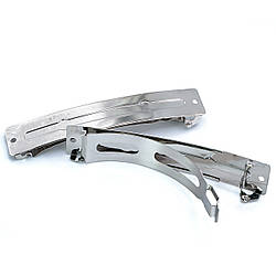 Основа для шпильки автомат Clip Paris прямокутна з двома отворами 105х19 мм Платина 1 шт.