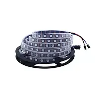 SMART-лента LED BTF- lighting, 12 В, 60 д/м, RGB, IP67, SMD 5050, WS 2815, черная, с управлением, 1 м