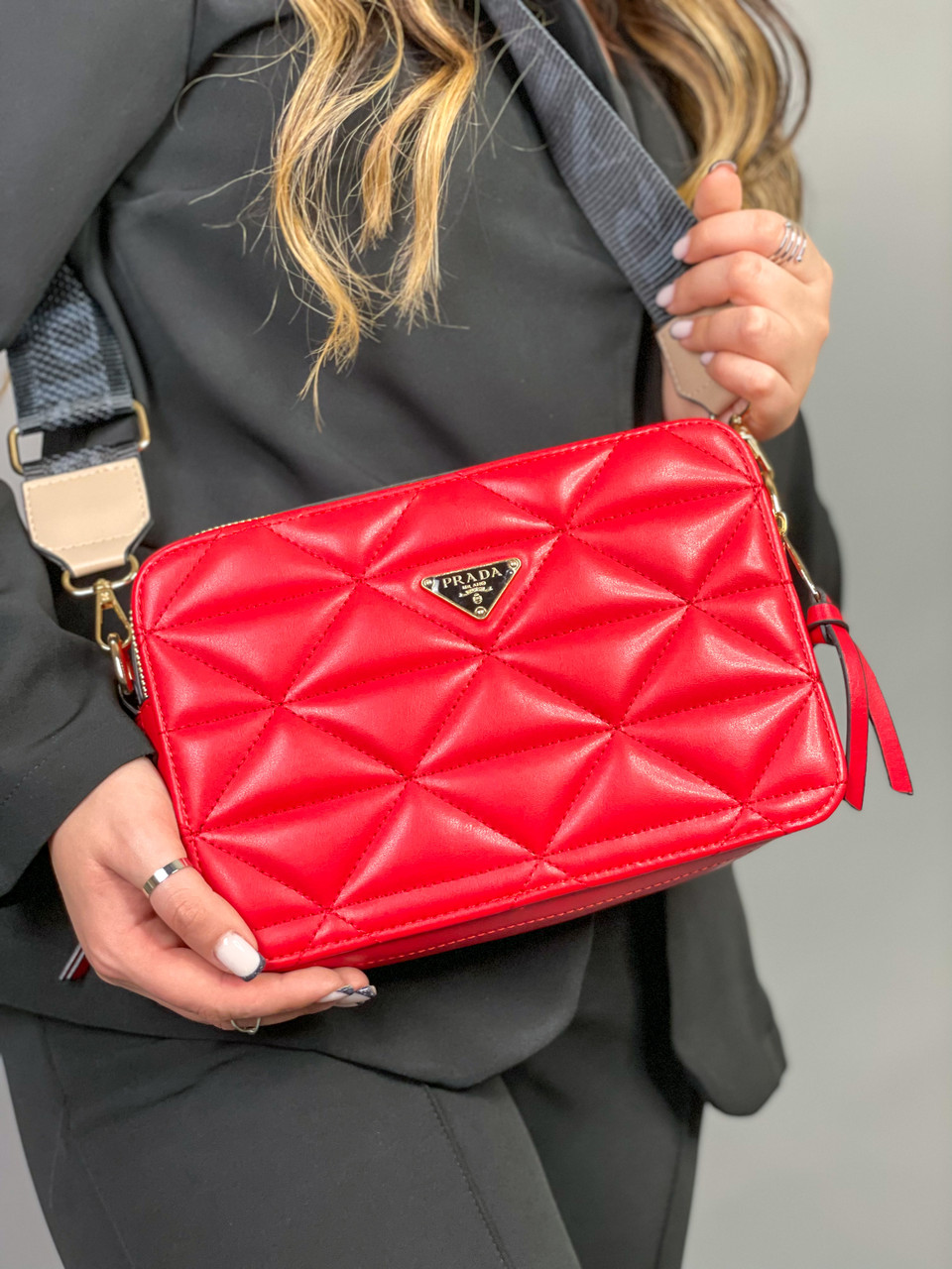 Купить Сумка в стиле Прада/Prada люкс качество красная, цена 1590 грн ...