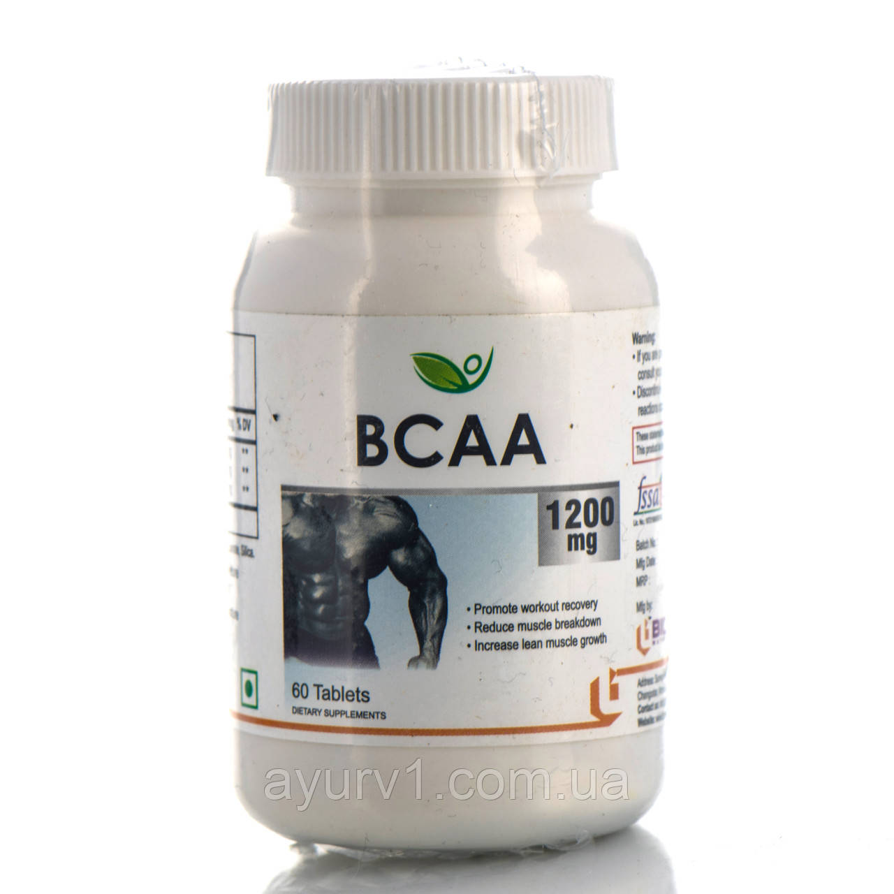 BCAA-1200mg Biotrex 60 tab комплекс амінокислот лейцин, ізолейцин, валін