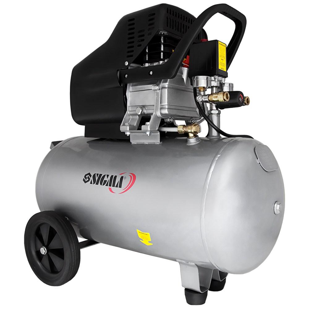 Компрессор Одноцилиндровый 1.8кВт 230л/мин 8бар 50л (2 Крана) SIGMA ...