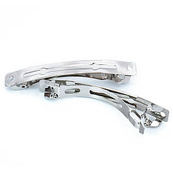 Основа для шпильки автомат Clip France прямокутна з двома отворами 62х8 мм Платина 1 шт.