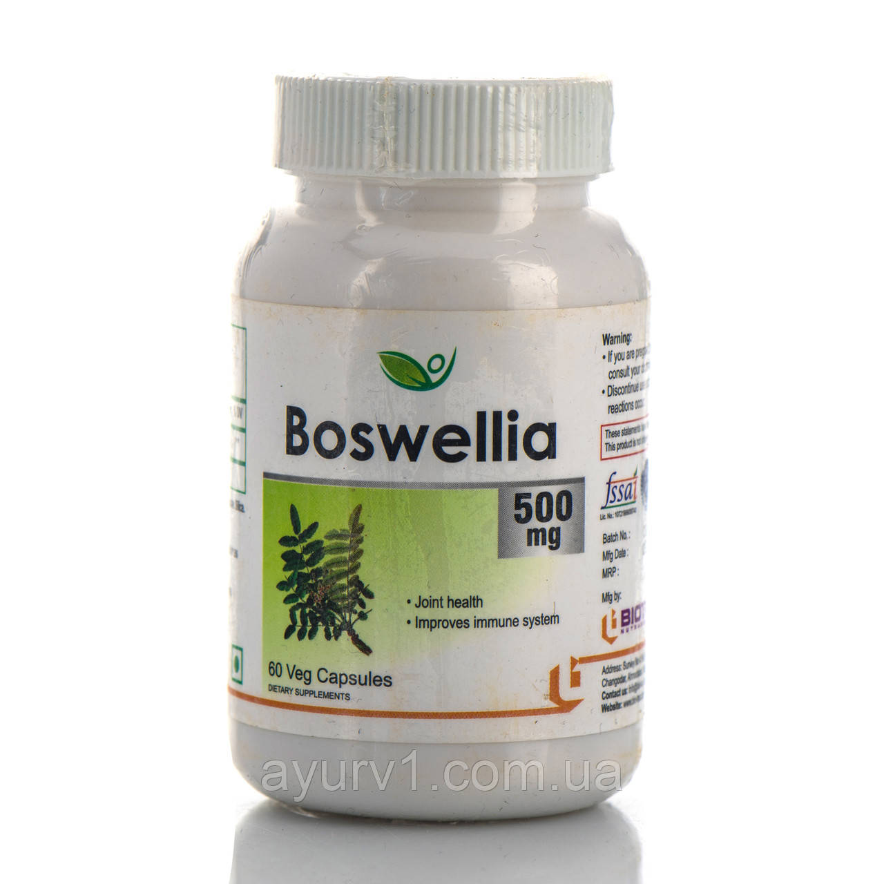 Boswellia-500mg, Шалаки, Шаалки Biotrex 60 veg. capsules