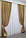 Комплект (2шт. 1х2,7м) готових жакардових штор, колекція "Савана". Колір золотистий. Код 672ш 31-379, фото 3