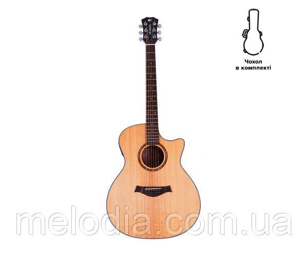 Електроакустична гітара Alfabeto SOLID AMS40EQ (Satin) + чохол