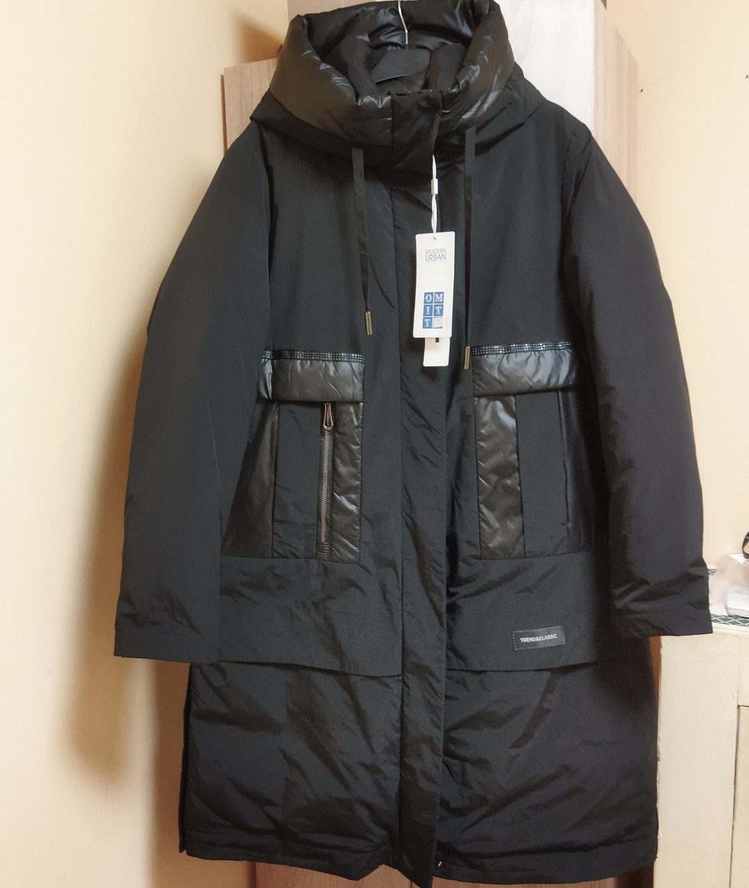 Жіноча зимова стильна куртка пальто Ommeitt батал 4-5XL