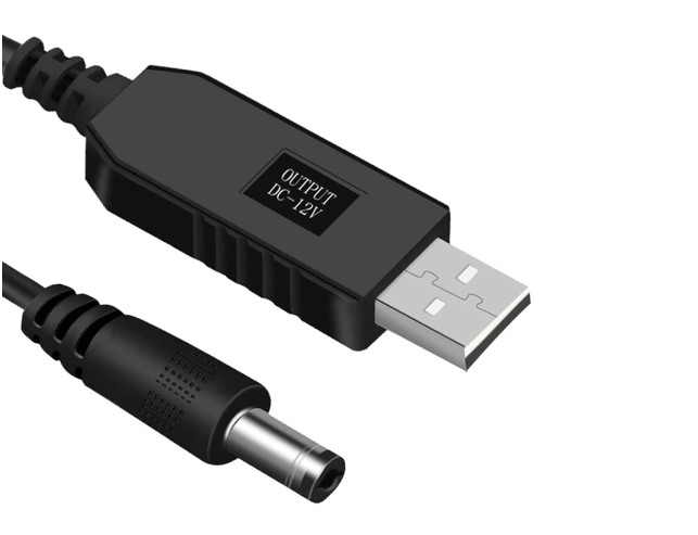 Кабель живлення 12v для підключення роутера USB to 5.5X2.1 / перехідник