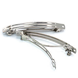 Основа для шпильки автомат прямокутна з двома отворами 97х11 мм Платина 1 шт.