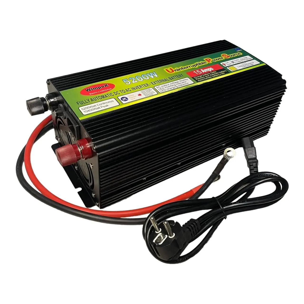Перетворювач Wimpex 5200W-12V ups із зарядним пристроєм для акумулятора