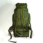 Великий транспортувальний рюкзак 100 л Олива, фото 3