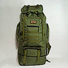 Великий транспортувальний рюкзак 100 л Олива, фото 2