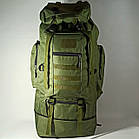 Великий транспортувальний рюкзак 100 л Олива, фото 6