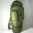 Великий транспортувальний рюкзак 100 л Олива, фото 4