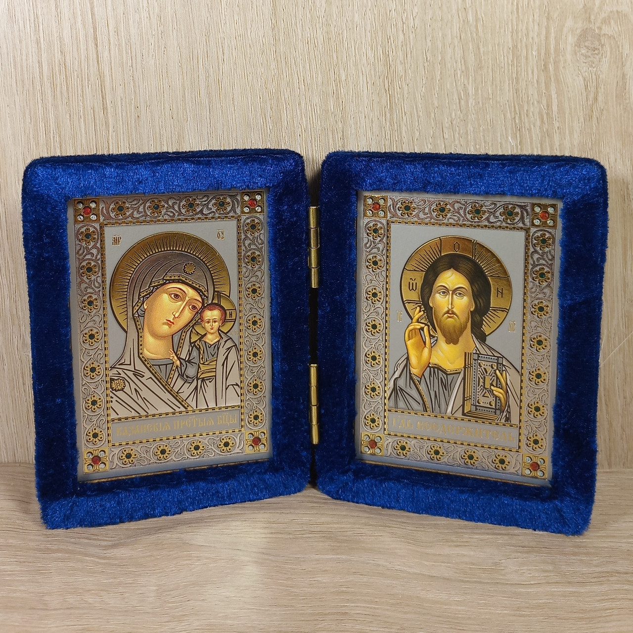 Складень оксамитовий 8×10,5 см, синій