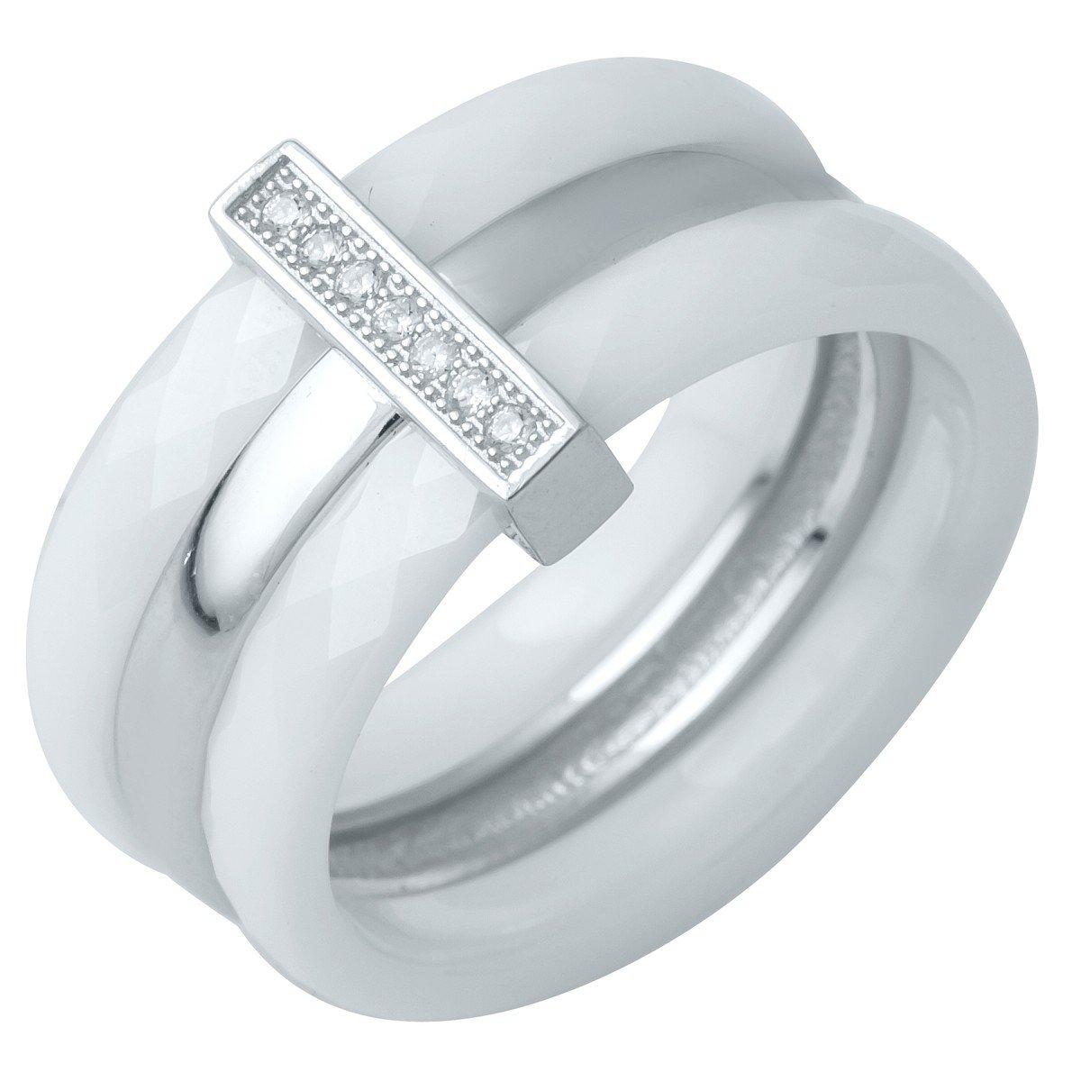 Срібне кільце SilverBreeze з керамікою (0481791) 16.5 розмір