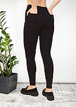 Жіночі стрейчеві джинси скіні Розміри: M - XXL Джегінси на болтах Ластівка Чорний, фото 2