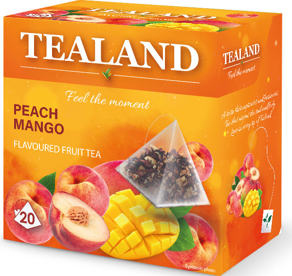 Чай фруктовий TEALAND MANGO-PEACH манго-персик в пірамідках, 40 г, 10 шт/ящ