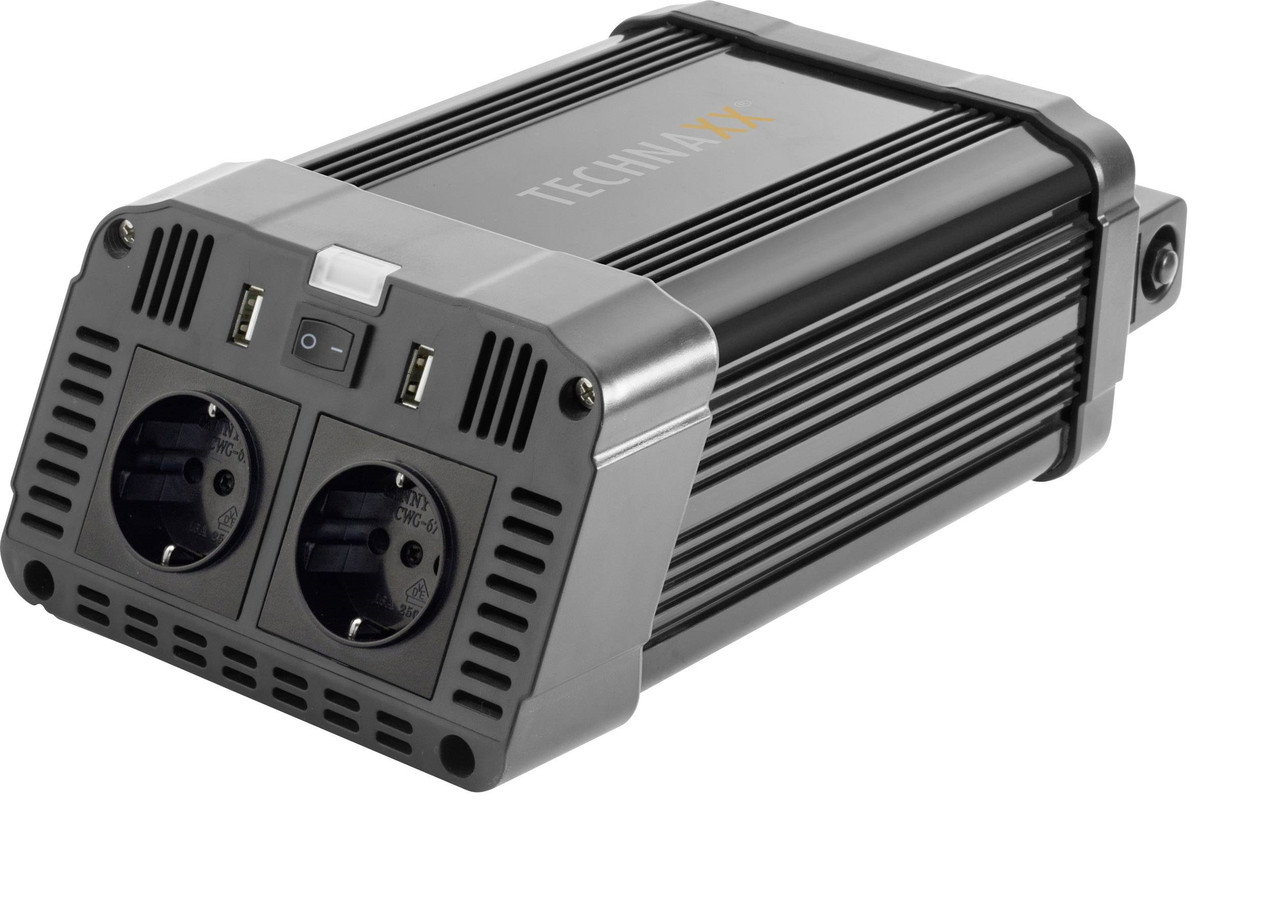 Автомобільний інвертор Technaxx Inverter TE16 1200 W 2*АС220V 2*USB 12V Input Black