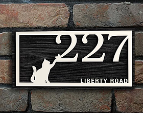 Адресна табличка Кіт 460х230мм