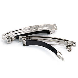 Основа для шпильки автомат прямокутна з силіконовим захистом 50х7 мм Платина 1 шт.