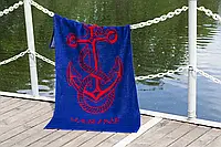 Рушник Lotus пляжне - Anchor New синій 75*150 велюр