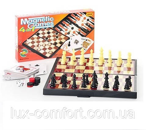Настільні ігри шахи, нарди, шашки 9841 у комплекті картки - Lux-Comfort