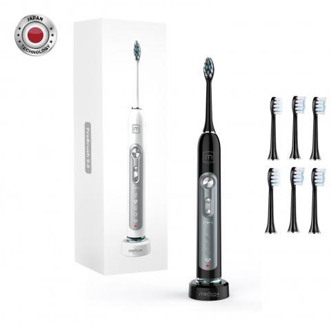 УЛЬТРАЗВУКОВАЯ ЗУБНАЯ ЩЕТКА MEDICA+ PROBRUSH 9.0 (ULTASONIC) BLACK + НАСАДКИ (6 ШТУК), фото 1