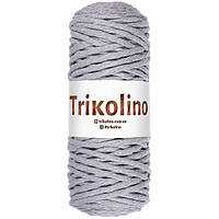 Шнур хлопковый макраме Trikolino 4-6 mm. 250 г. 60 м. Цвет - серыйй меланж 1725008