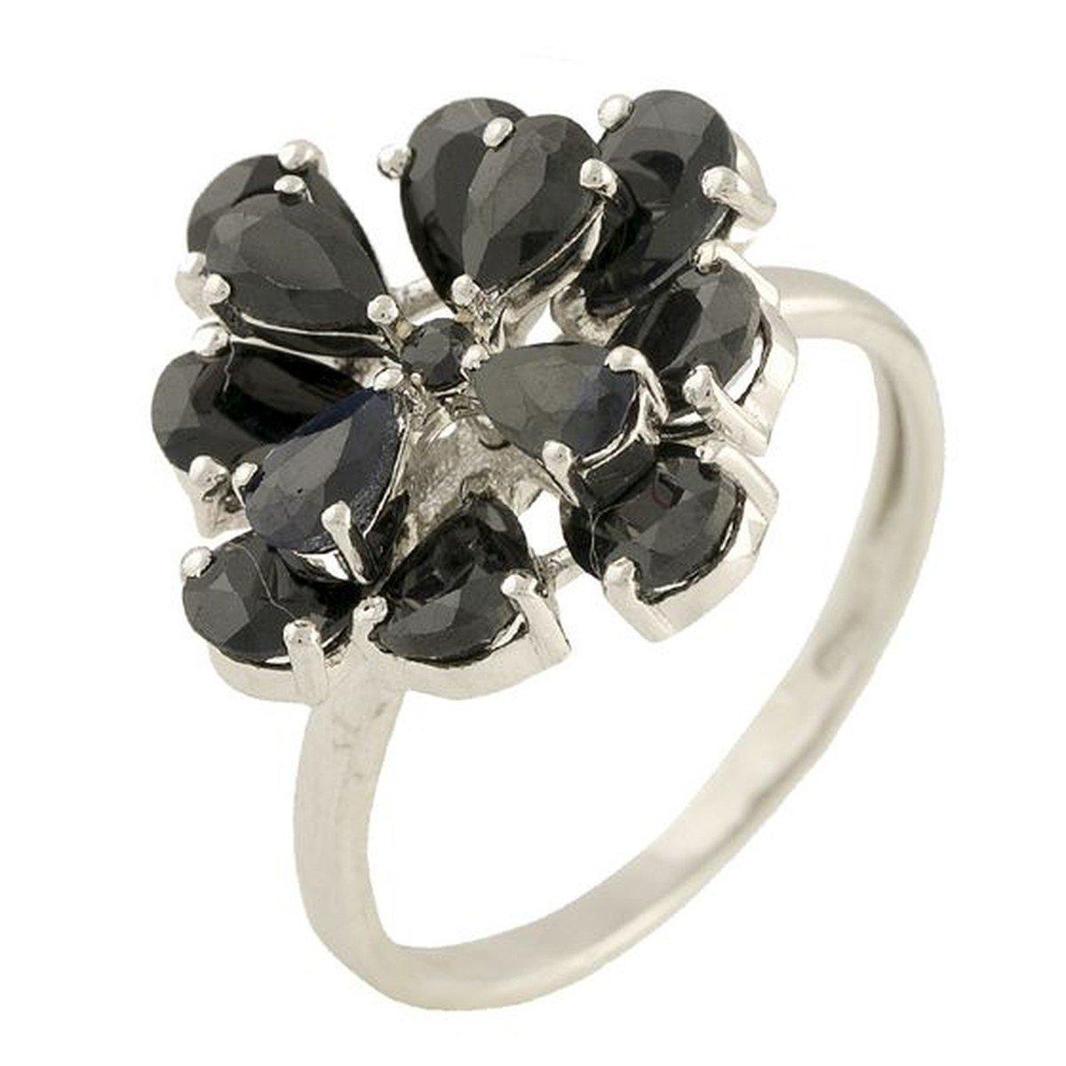 Срібне кільце SilverBreeze з натуральним сапфіром 5.097ct (1196830) 18.5 розмір
