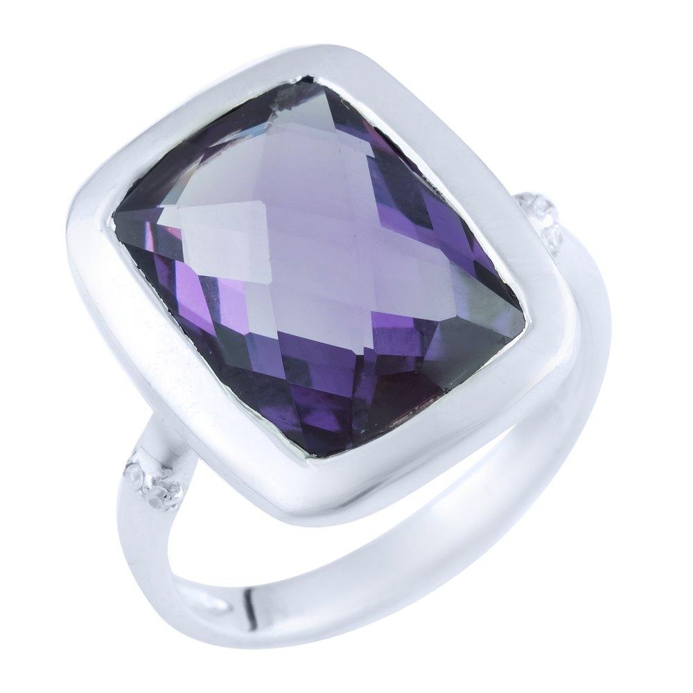 Срібне кільце SilverBreeze з олександритом 7.688ct (1892381) 18 розмір
