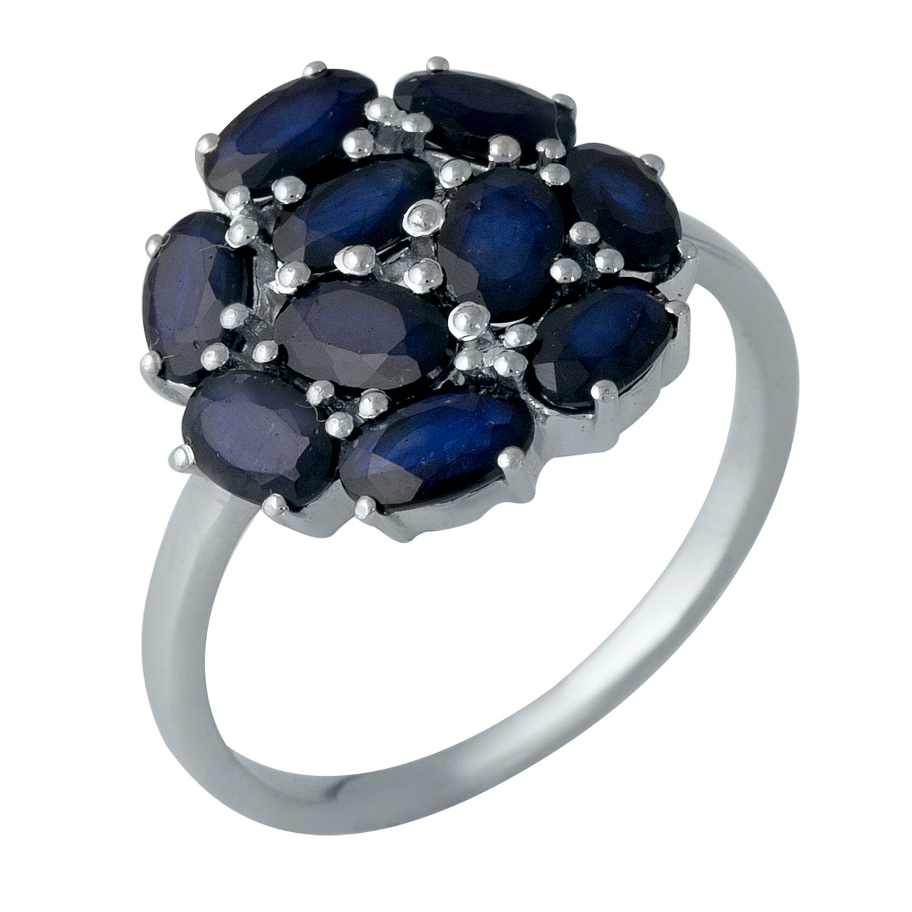 Срібне кільце SilverBreeze з натуральним сапфіром 2.833ct (1987759) 17