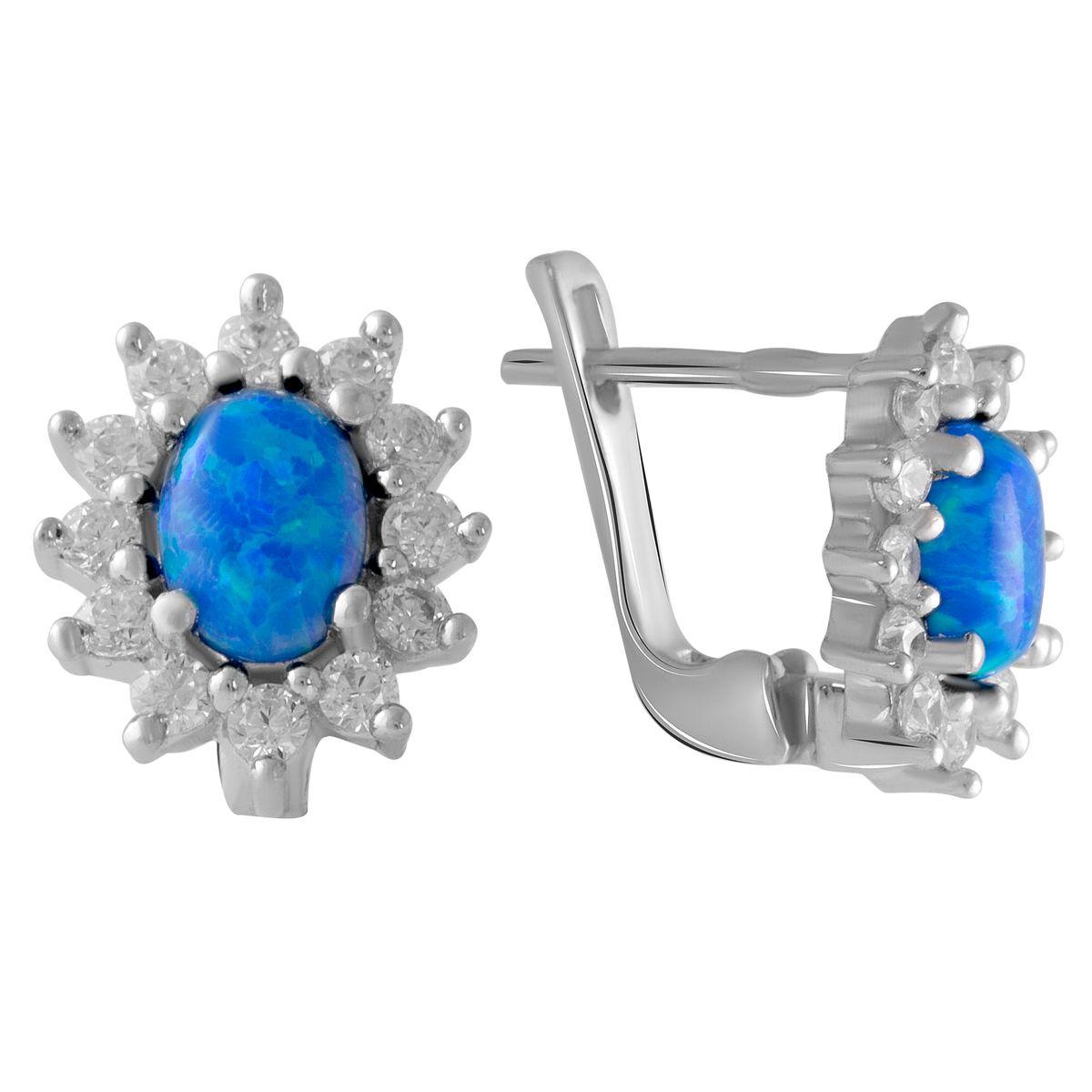 Срібні сережки SilverBreeze з опалом 2.285ct (2045076)