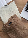 Трендовий светр із геометричним візерунком подовжений оверсайз (р. 42-46) 82043109, фото 3