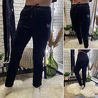 Теплые зимние женские брюки, ткань "Велюр / Трикотаж" 46, 48, 50, 52, 54, 56, 58 размер 46