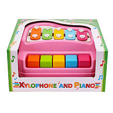 Іграшка музична ТехноК Ксилофон-фортепіано рожевий арт 7907 «ТехноК» (7907)