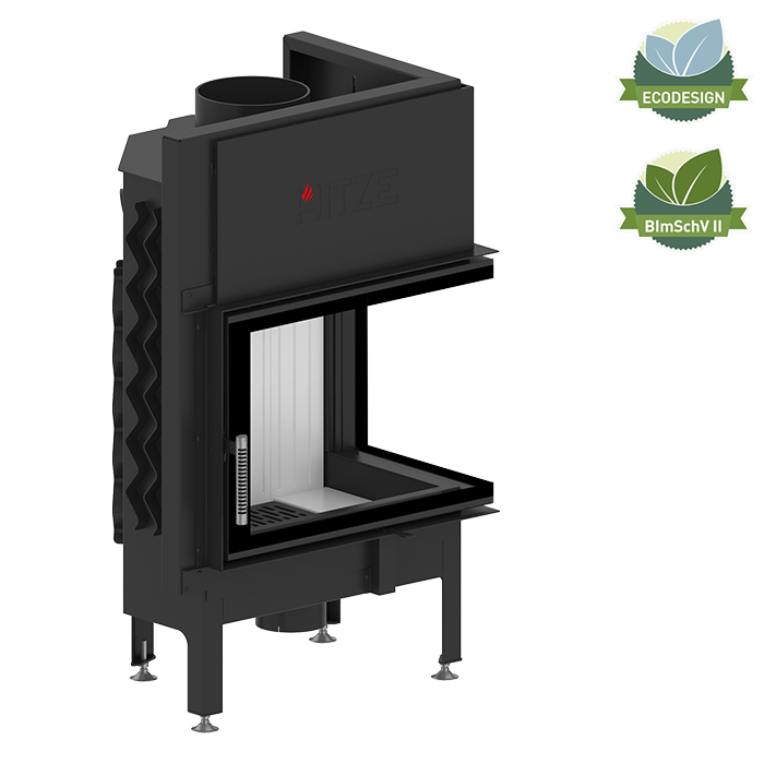 Камінна топка HITZE ALBERO AL11R.H-D Праве скло (11 kW), фото 1