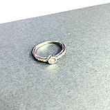 Срібне кільце SilverBreeze з натуральними діамантом 0.05ct (2064244) 18 розмір, фото 2