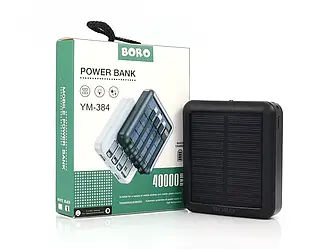 Зовнішній акумулятор (power bank) 40000mAh (10000mAh) Boro YM-384 100шт 7468