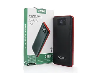 Зовнішній акумулятор (power bank) 30000mAh (9600mAh) Boro JS-8 50шт 7469