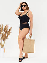 Суцільний купальник на застібці Fuba 3904-26003 чорний 50 52 54 56 58 розмір, фото 3