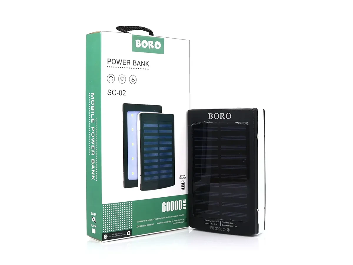 Зовнішній акумулятор (power bank) 60000mAh (2400mAh) Boro SC-02 100шт 7475