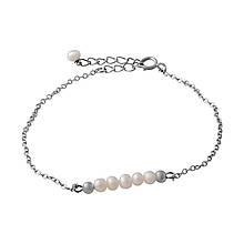 Срібний браслет SilverBreeze з натуральними перлами баричним (2069980) 1720 розмір