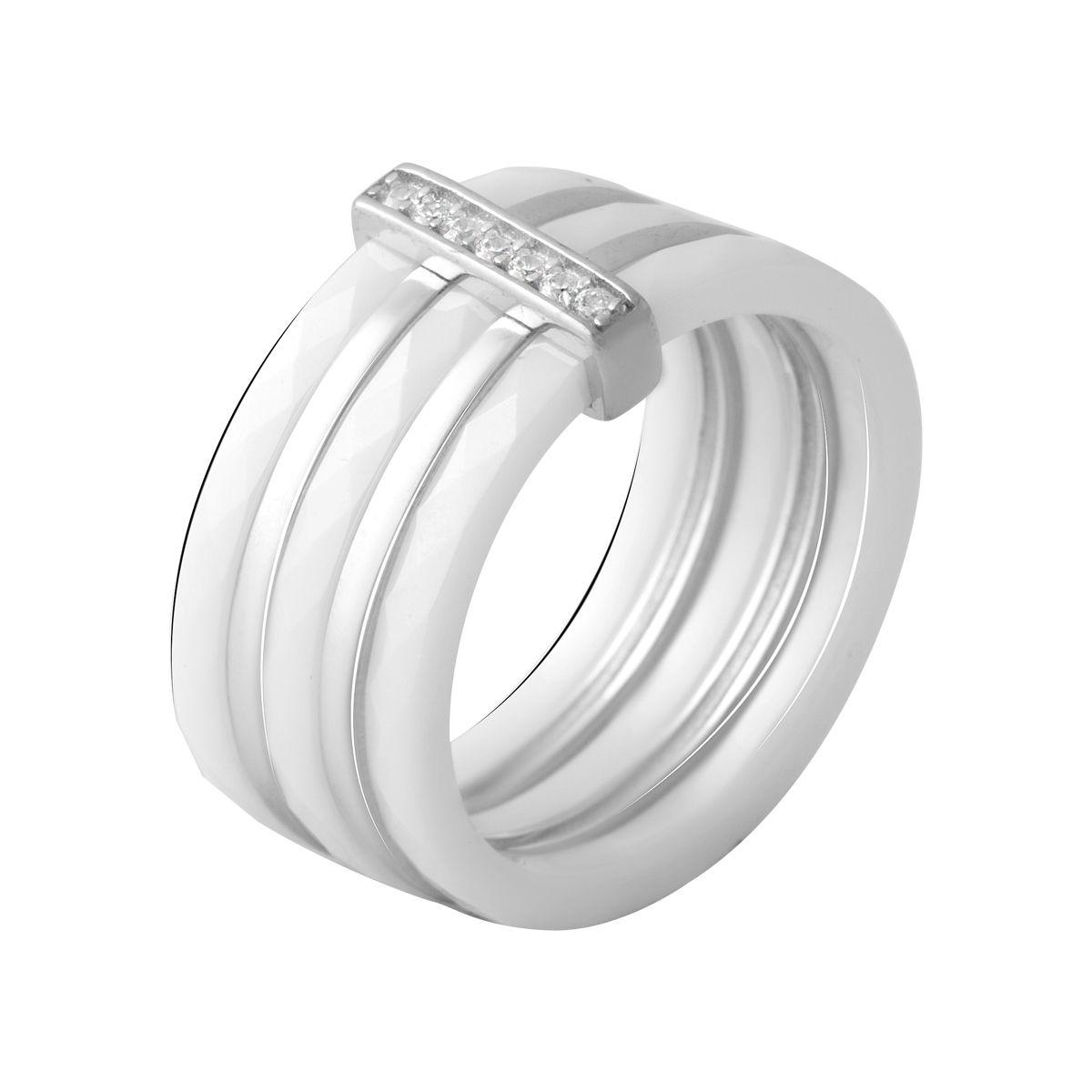 Срібне кільце SilverBreeze з керамікою (2070054) 18 розмір