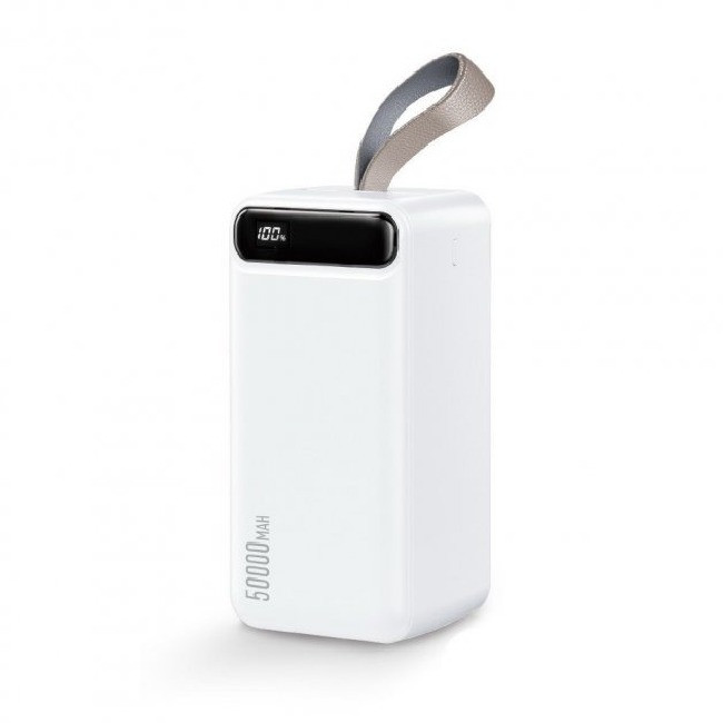 Павербанк 50000 mAh УМБ Power Bank Wekome Minre WP-283 з лампою 2USB біле, фото 1