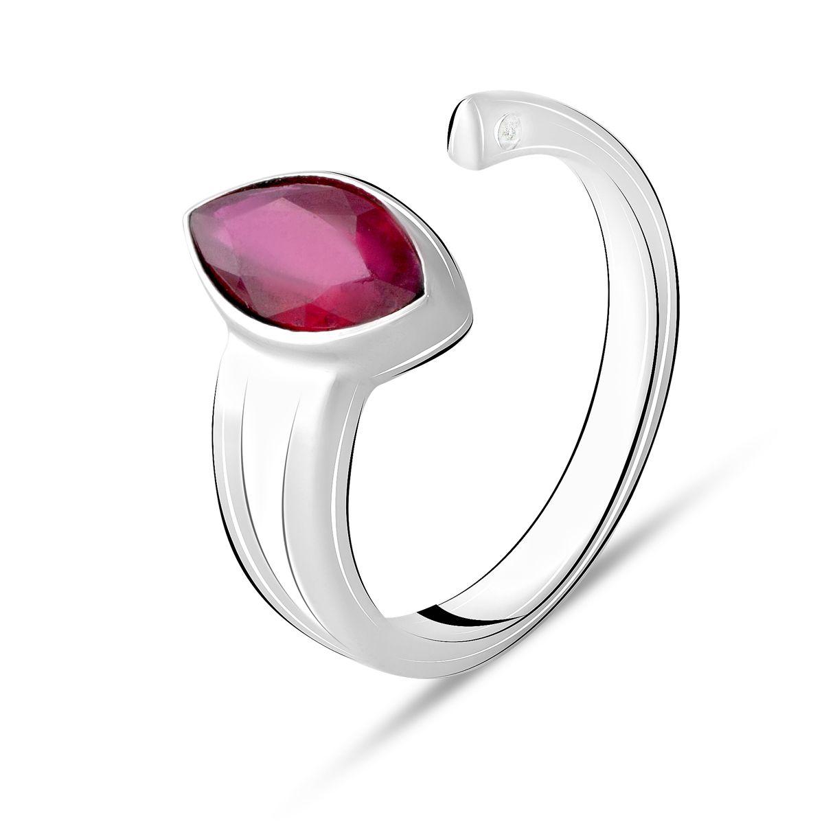 Срібне кільце SilverBreeze з натуральним рубіном 2.51ct (2072812) 17.5 розмір