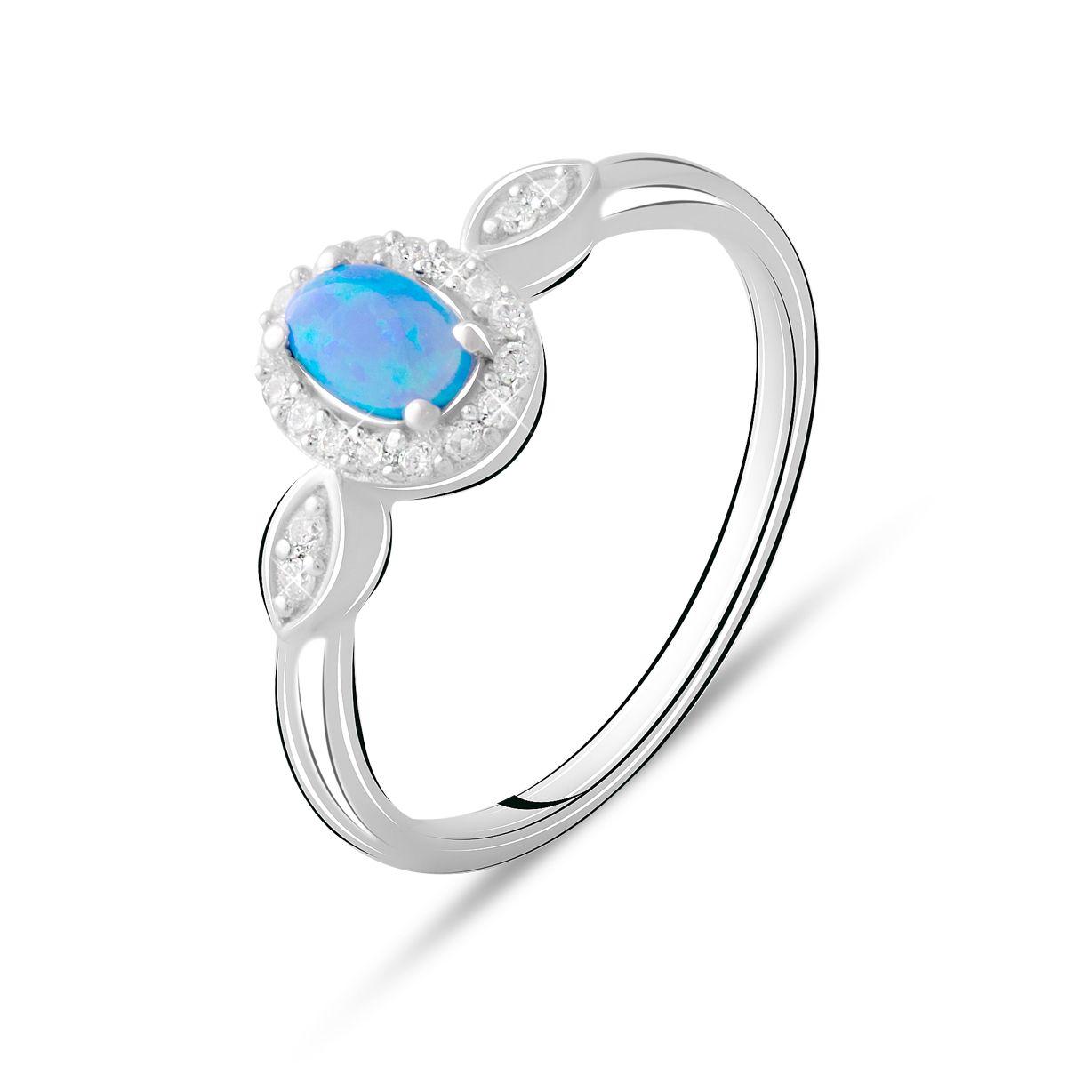 Срібне кільце SilverBreeze з опалом 0.533ct (2075127) 18 розмір