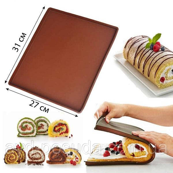 Силіконовий килимок для випічки з бортиками 31х27 см арт. 870-500116
