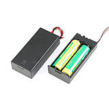 Холдер для двох акумуляторів 18650 з кнопкою, тримач для акумуляторів, фото 2