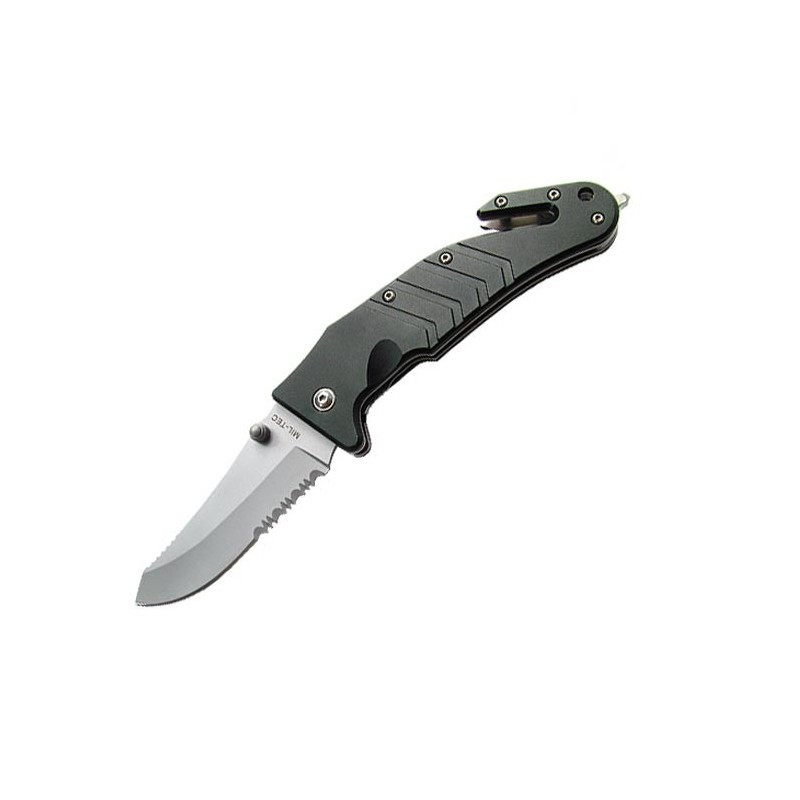 Ніж складаний рятувальний Mil-Tec Auto Clips Black 15321002