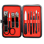 Професійний педикюрний манікюрний набір 10в1 з медичної сталі / Дорожній набір для манікюру у футлярі, фото 4